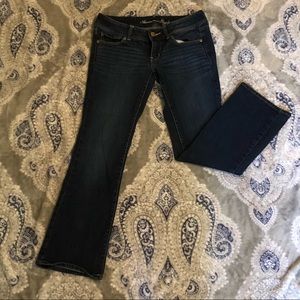 AEO Stretch Slim Boot SHORT Dark Wash